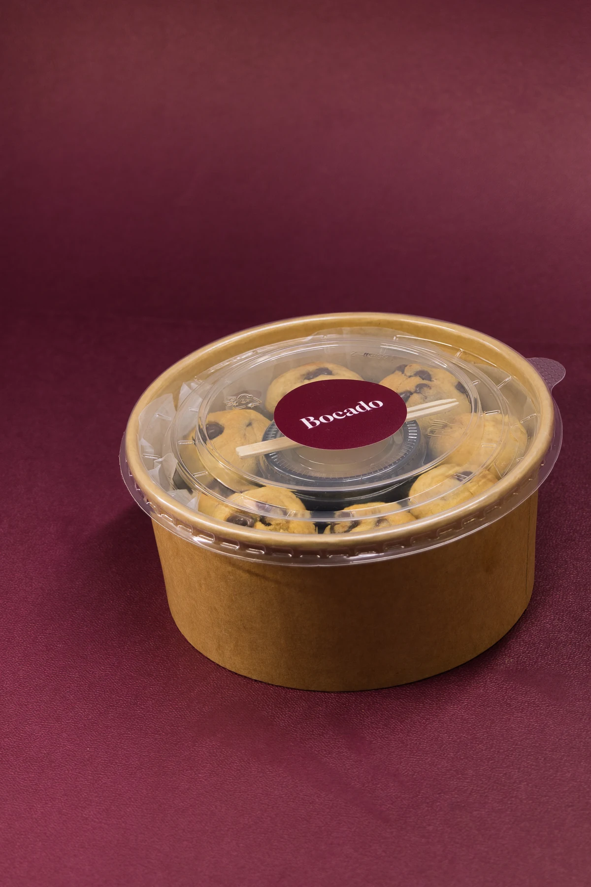 Bowl de cookies con empaque Bocado